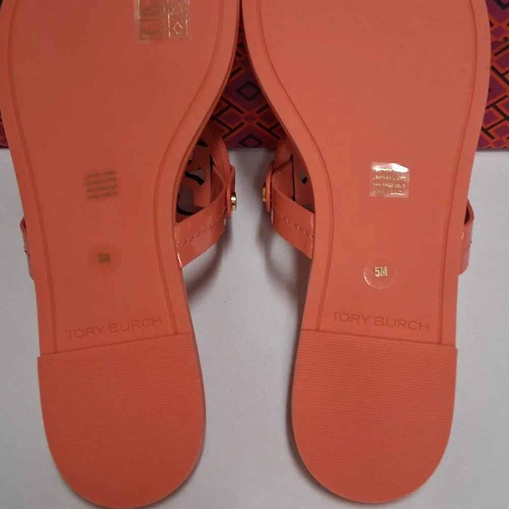 Tory Burch Women’s Miller Sandals – Coral Crush Pink – Size 5M NWT